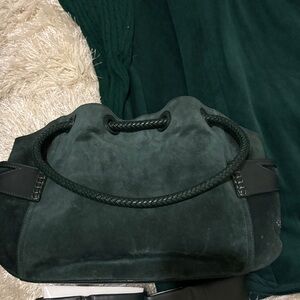 Cole Haan Forest Green Suede Shoulder Bag